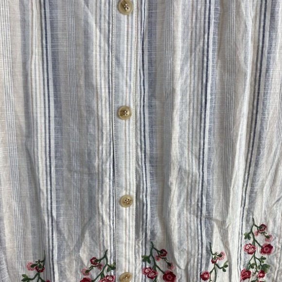 Andree by Unit Midi Dress Sz S Cut Out Embroidered Boho Summer Beachy Cotton - Picture 5 of 14